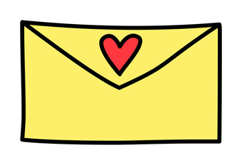 Poster - Valentine's Day, letter icon illustration on transparent background