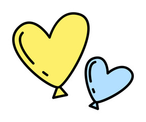 Poster - Valentine's Day, ball icon illustration on transparent background