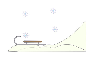 Poster - ice skating, scooter colored icon illustration on transparent background