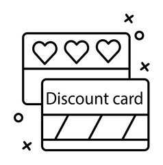 Leinwandbilder - Card, gift discount icon illustration on transparent background