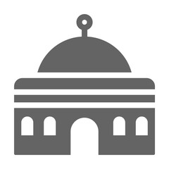 Poster - Mosque icon illustration on transparent background