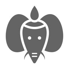 Poster - Ganesha icon illustration on transparent background