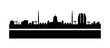 Abu Dhabi detailed skyline icon illustration on transparent background