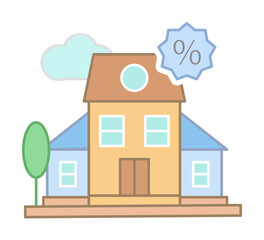 Poster - Mortgage sign icon illustration on transparent background