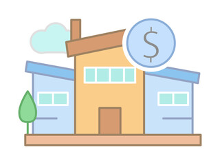 Poster - House price sign icon illustration on transparent background