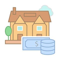 Poster - Property Value icon illustration on transparent background