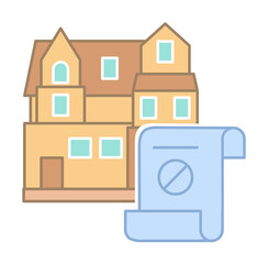 Poster - Deprivation of property rights icon illustration on transparent background