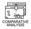 comparative analysis icon illustration on transparent background