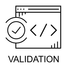Poster - web validation icon illustration on transparent background