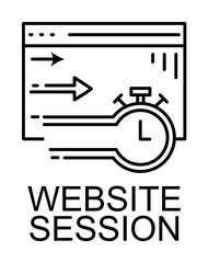 Poster - website session icon illustration on transparent background