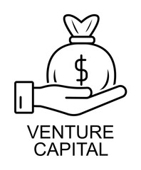 Poster - venture capital outline icon illustration on transparent background