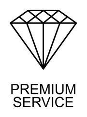 Poster - premium service outline icon illustration on transparent background