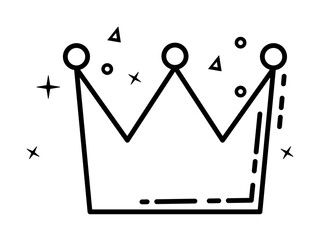 Poster - crown dusk style icon illustration on transparent background