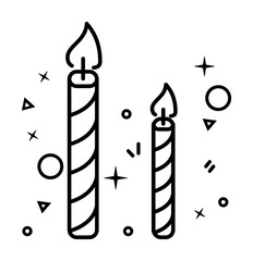 Poster - candles dusk style icon illustration on transparent background