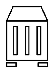 Poster - parcel on flights outline icon illustration on transparent background