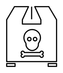 Poster - dangerous premise outline icon illustration on transparent background
