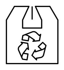 Poster - reuse of the parcel outline icon illustration on transparent background