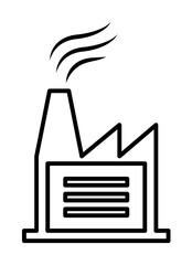 Poster - factory outline icon illustration on transparent background