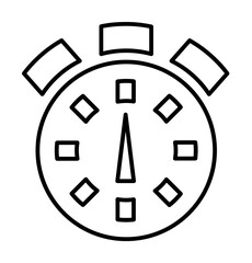 Poster - stopwatch outline icon illustration on transparent background