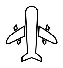 Poster - aircraft outline icon illustration on transparent background