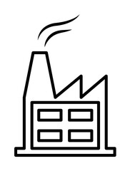 Poster - factory outline icon illustration on transparent background
