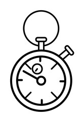 Wall Mural - stopwatch outline icon illustration on transparent background