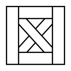 Poster - packing of a parcel outline icon illustration on transparent background