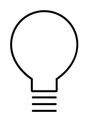 Poster - bulb outline icon illustration on transparent background
