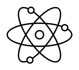 Poster - atoms outline icon illustration on transparent background