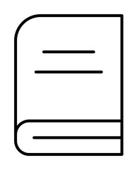 Poster - book outline icon illustration on transparent background