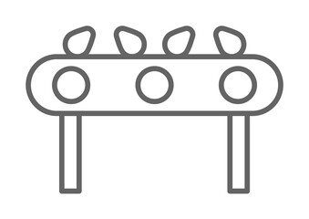 Poster - Industry machine industrial automation robot technology mass production on white background icon illustration on transparent background