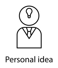 Poster - persanal idea icon illustration on transparent background