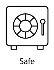Poster - safe icon illustration on transparent background