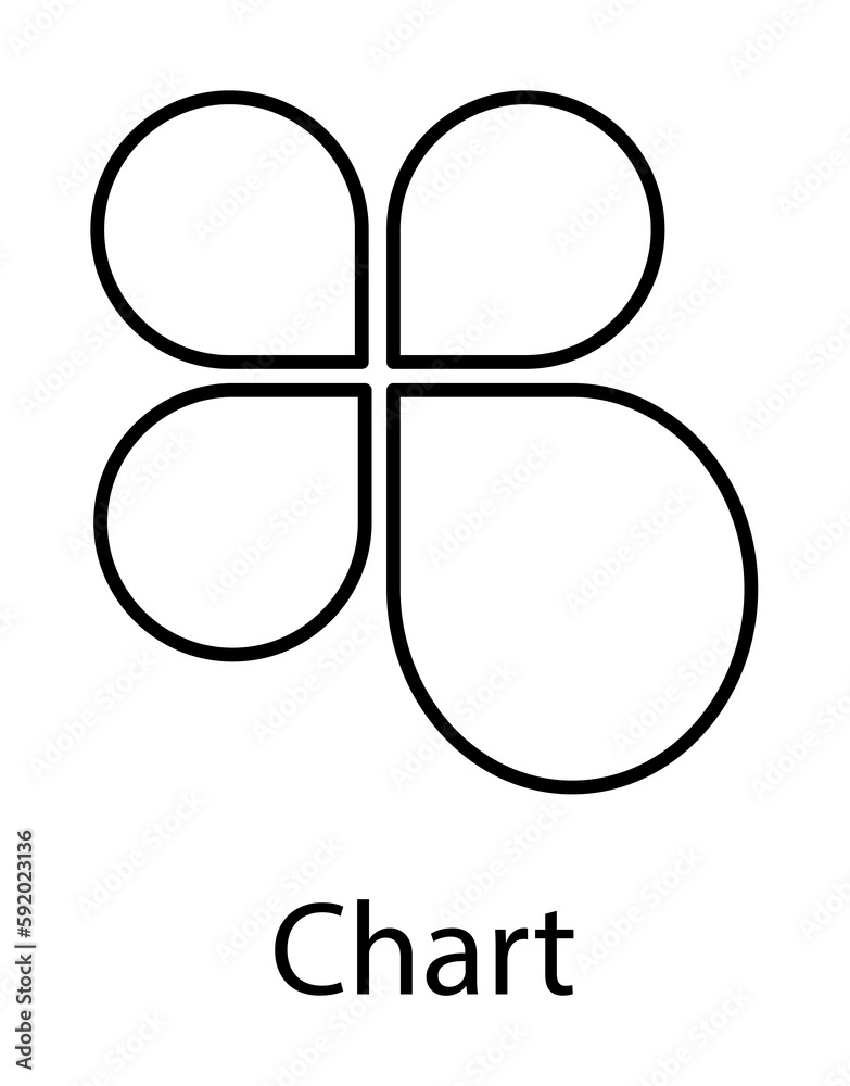 bubble chart icon illustration on transparent background Stock