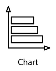 Poster - horizontal chart icon illustration on transparent background