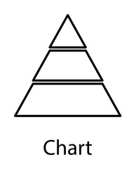 Poster - pyramid chart icon illustration on transparent background