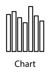 Poster - pillar chart icon illustration on transparent background