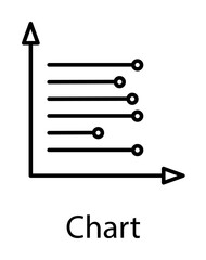 Poster - chart icon illustration on transparent background