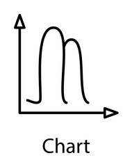 Poster - chart icon illustration on transparent background