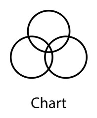 Poster - bubble chart icon illustration on transparent background