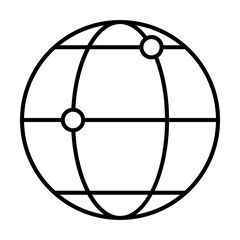 Poster - globe and points icon illustration on transparent background