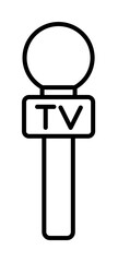 Poster - television microphone icon illustration on transparent background