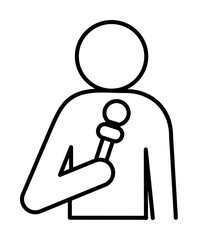 Poster - the reporter icon illustration on transparent background