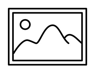 Poster - picture icon illustration on transparent background