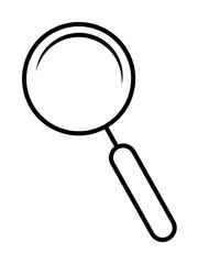 Poster - magnifier icon illustration on transparent background