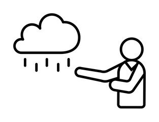 Poster - weather forecast icon illustration on transparent background