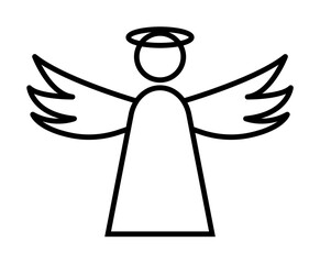 Poster - angel outline icon illustration on transparent background
