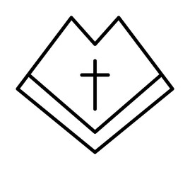 Poster - open bible outline icon illustration on transparent background