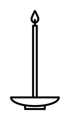 Poster - church candle outline icon illustration on transparent background
