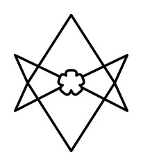 Poster - religious sign outline icon illustration on transparent background